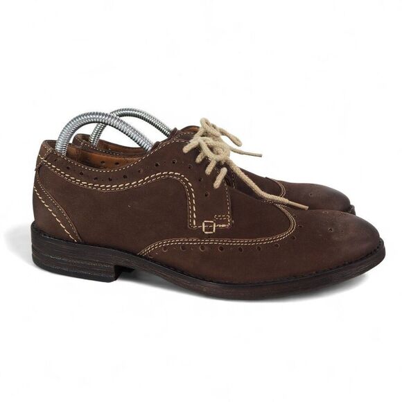 Clarks Collection Delsin Wingtip Brogue Oxfords Brown 26105827 Men's 8M - Picture 4 of 11